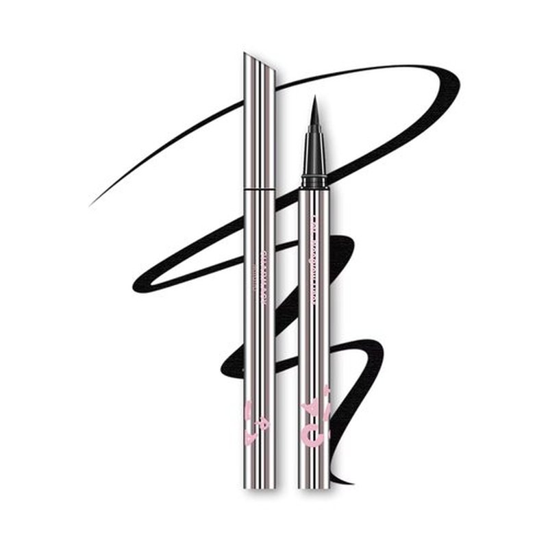 CHARMACY Liquid Eyeliner - Waterproof Intense Black Pen with Ultra Fine Tip | Smudge Proof & Easy Application, 0.6ml