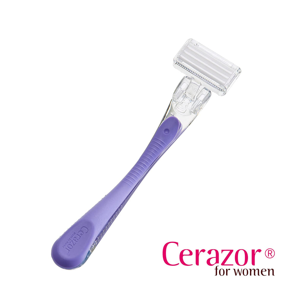 Cerazor, Purple, Ceramic Razor for Women, Non-Metallic Ceramic Razor Blade, No Metal Allergy, No Skin Damages, Shaver.