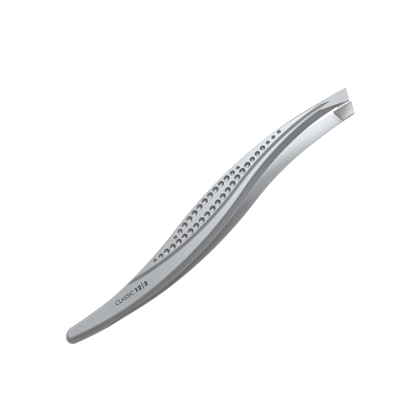 STALEKS CLASSIC 12 Type 3 Eyebrow Tweezers – Wide Beveled Stainless Steel with Ergonomic Notches for Thick Brows & Comfortable Home Use