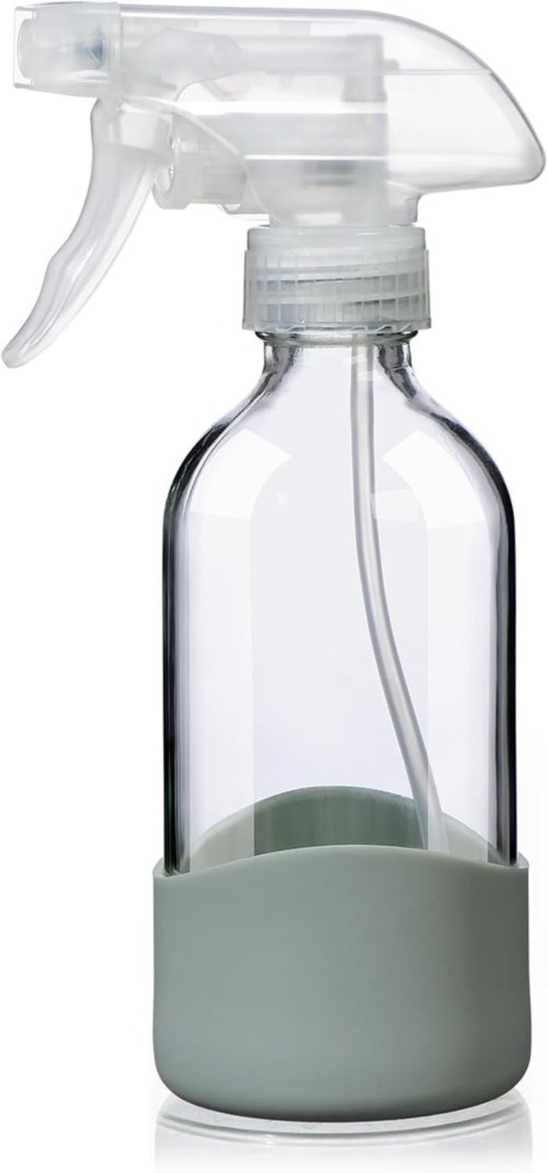 Skiennix 8oz Clear Glass Spray Bottle - Refillable, Leakproof & Eco-Friendly with Adjustable Nozzle | Perfect for Cleaning, Hair, Plants & Essential Oils (1 Pack)