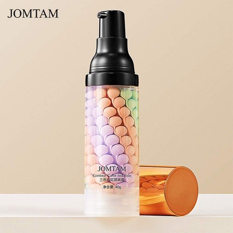 JOMTAM Contour Multi-Color Pink Green Purple Isolation Waterproof Natural Makeup Protection Hydration Oil Balance Moisturizing 40g