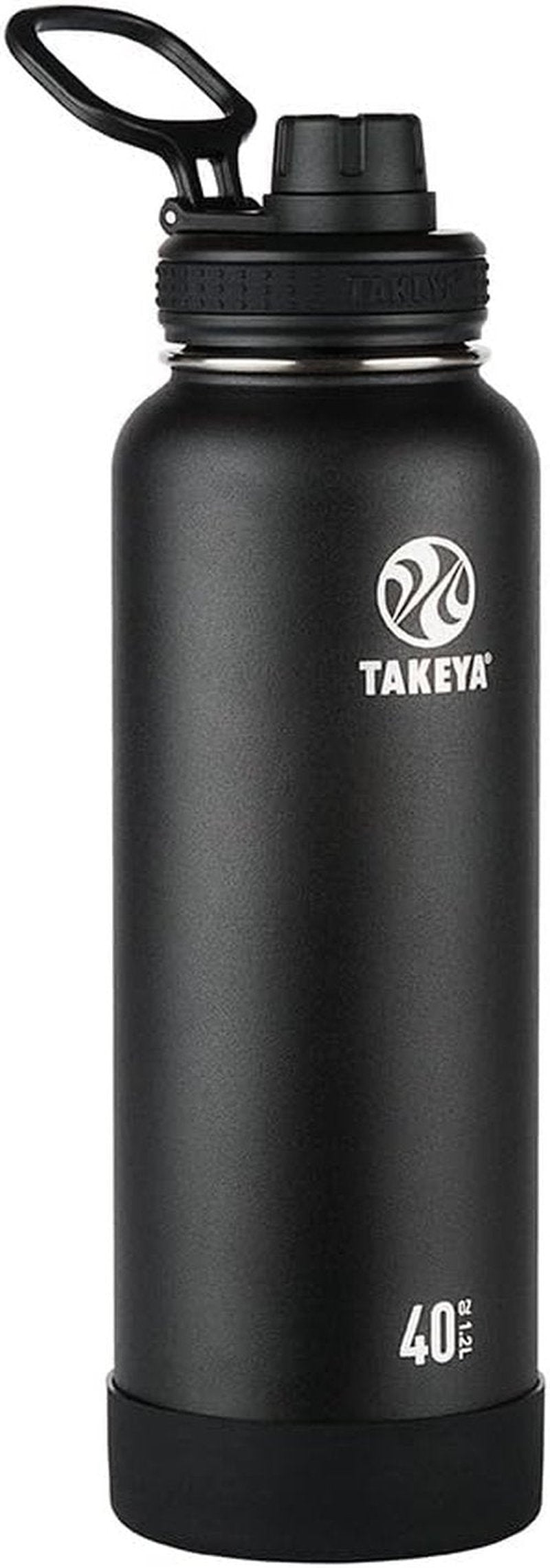 Takeya Actives Stainless Steel Water Bottle - Insulated, Leakproof, Keeps Drinks Cold 24 Hrs | 24 oz Bluestone