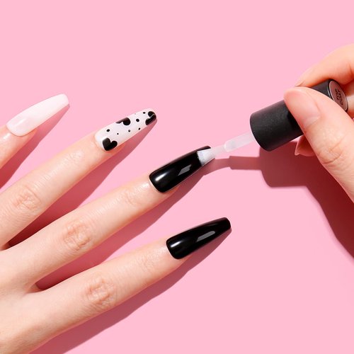 AIMEILI Soak Off U V LED Hema Free Cruelty Free Vegan Gel Nail Polish - Base Coat, Matte Top and No Wipe Top Coat Kit Set 10ML