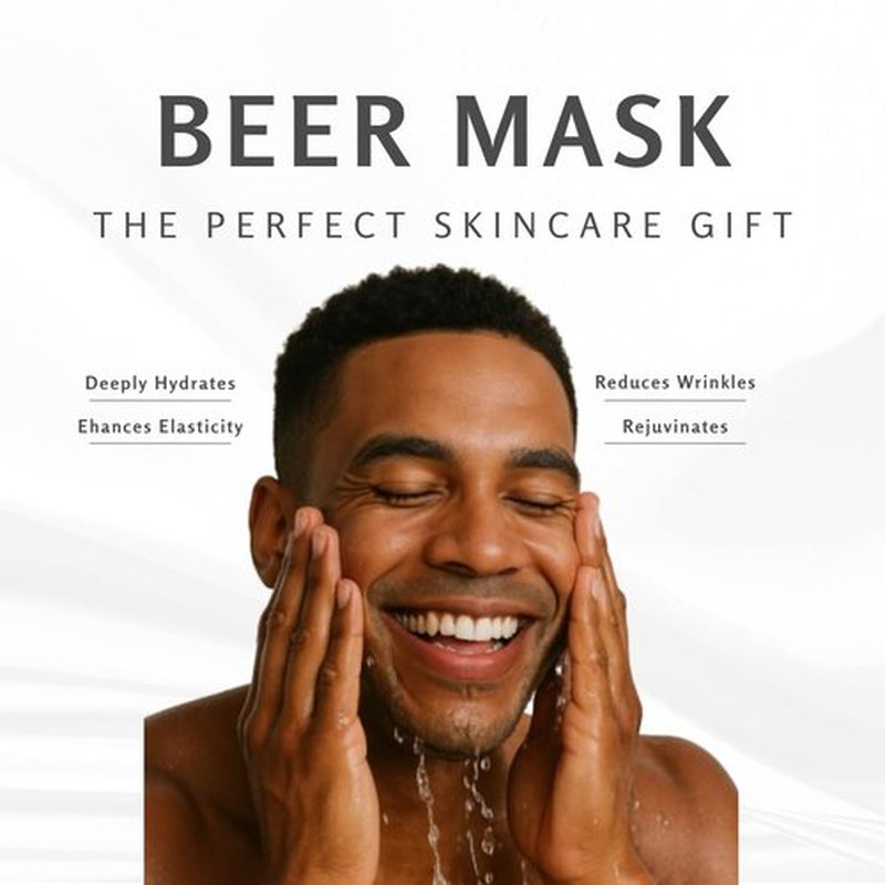 Beer Mask Bachelor Party Pack – 4 Beer Inspired Sheet Masks for Men, Funny Groomsmen Gift, Bachelor Party Favors, Men’s Hydrating Face Mask