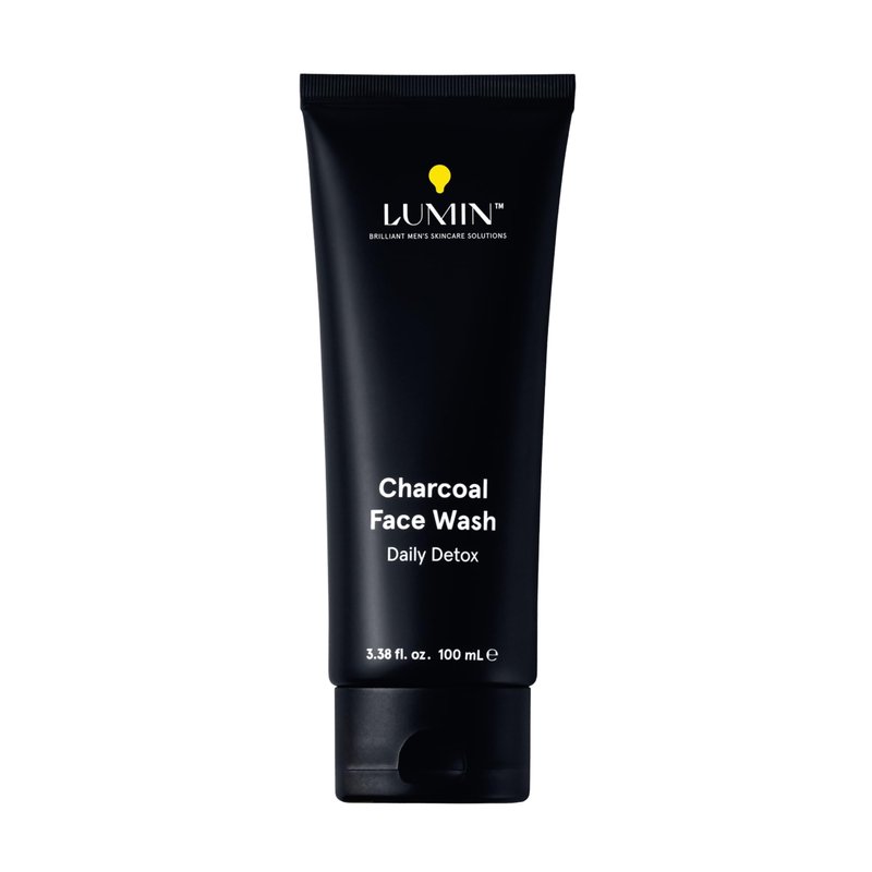 Lumin Charcoal Face Wash for Men – Daily Detox Cleanser, Hydrating Face Wash, Gently Removes Dirt & Oil, Unclogs Pores, Exfoliates, Refreshing Skincare for All Skin Types, 3.4oz