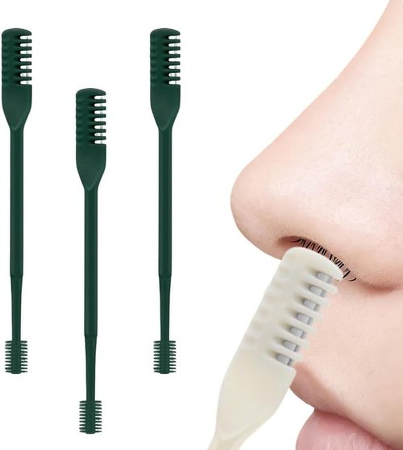 Eadwe 2-in-1 Nasal Hair Cutter - 360° Rotating Nose Hair Trimmer & Grooming Kit for Travel | Dark Green