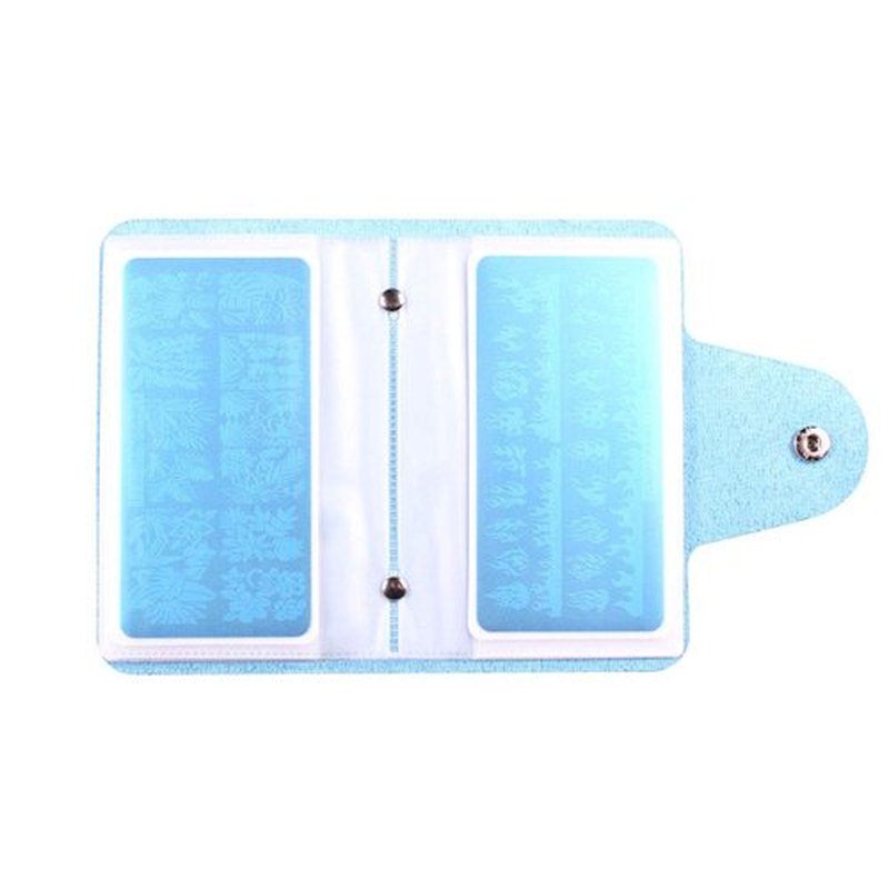 FingerAngel 21Pcs Nail Stamp Plate Set 16Pcs Mix Design Stamping nail Art Plate + 2Nail Stamper + 2Scraper+1Pcs Case Nails Art Stamping Plate Scraper Stamper Set Leaves Flowers Nail plate V17-32