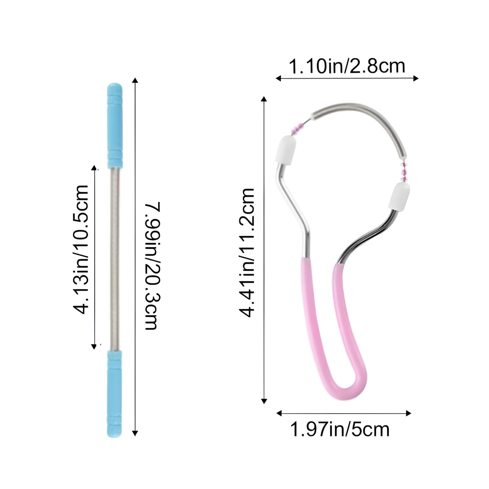 4 Pcs Facial Hair Remover Manual Epilator Spring Spring Face Hair Remover with Handle Hair Epilator Tool (Random Color)