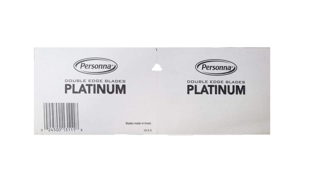 Personna Platinum Red Chrome Double Edge Stainless Steel 100 Blades 20BX