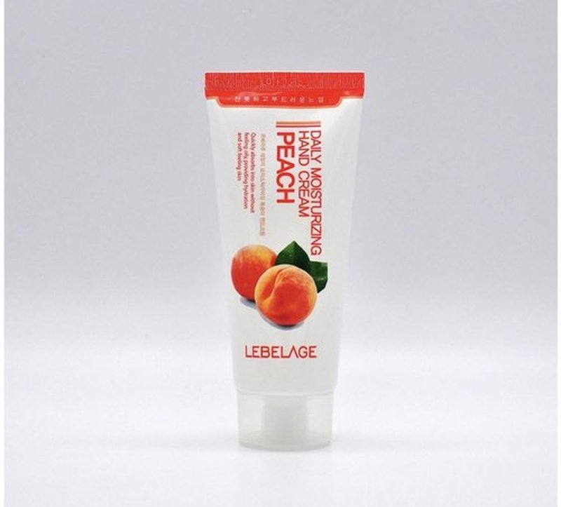 LEBELAGE Daily Moisturizing Peach Hand Cream 3.38 fl oz | Lightweight Hand Moisturizer with Peach Extract | Fast-Absorbing Non-Greasy Hand Lotion for Soft, Smooth Hands | Daily Skincare Routine