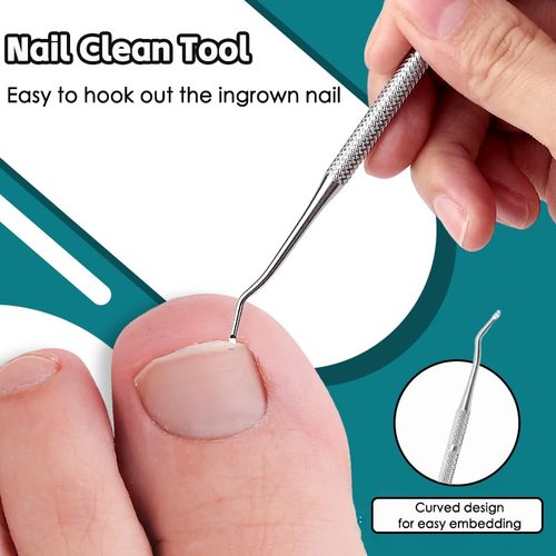 NOVANO Ingrown Toenail Removal Kit,Nail Treatment Foot Tool,Toenail Clippers for Seniors Thick Toenails,Professional Pedicure Tool,Large Toenail Clippers for Thick Nails 11Pcs