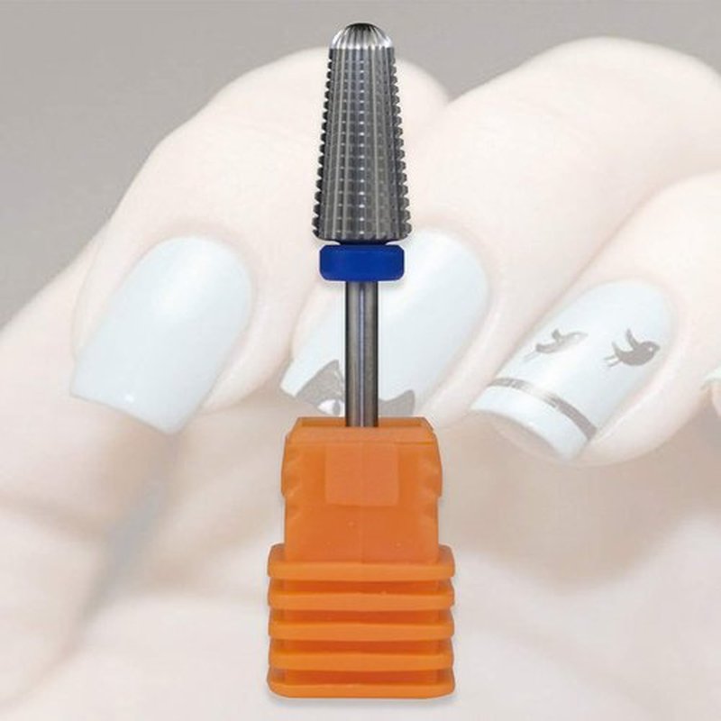 ianblues Volcano Nail Drill, 2 Way -2 Rotate Directions, Safety Round Top, Professional Manicure Drill for Electric Nail Drill Machine, Both for Left Handed & Right Handed Person (Middle - M)
