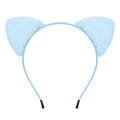 Totelux Cat Ears Headband Plush Hair Band Animal Ears Hair Hoop Cute Hair Accessories for Women Girls Birthday Party Supplies Light Blue