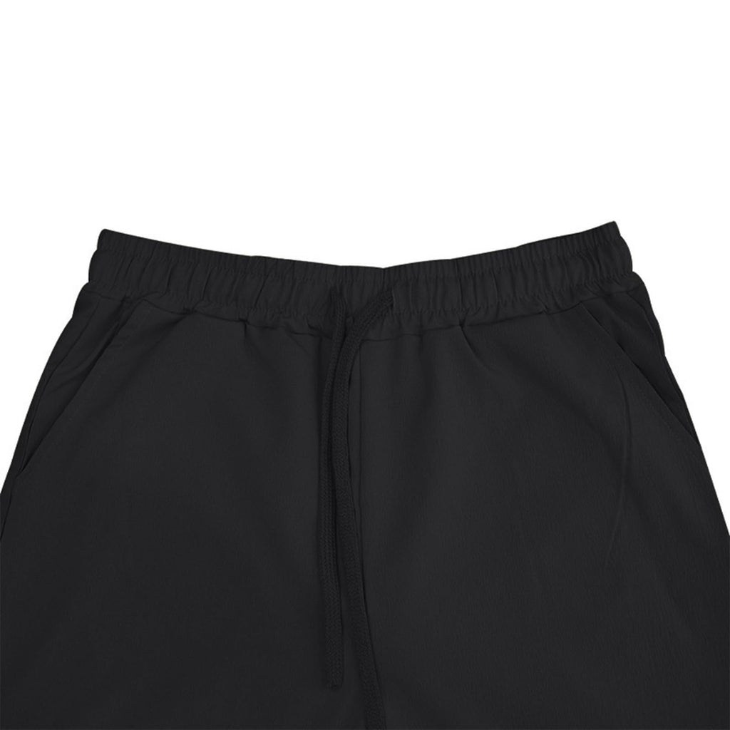 Zaswen Mens Causal Loose Fit Solid Color Elastic Waist Drawstring Pants 2025 New Linen Lightweight Yoga Beach Jogger Pants Black XL