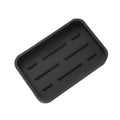 MicoYang Silicone Kitchen Sink Organizer Tray for Multiple Usage,Easy Clean Sponges Holder for Kitchen Bathroom Counter or Sink,Dish Soap Dispenser,Scrubber,Bottle,Cup Black 4.9”x 3.2”