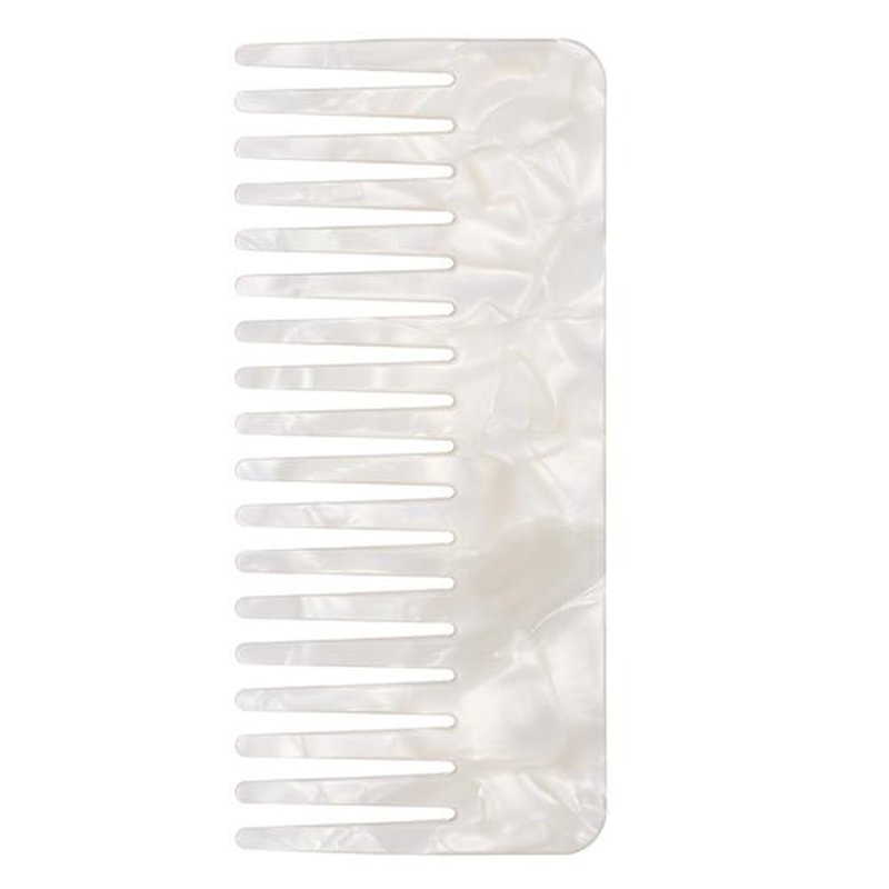 Beaupretty Tortoiseshell Wide Tooth Comb - Anti Static Plastic Barber Shop Comb for Salon & Home, White