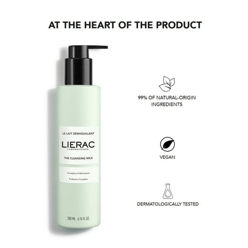 Lierac Cleansing Milk - Nourishing Face Makeup Remover & Hydrating Cleanser, 200ml