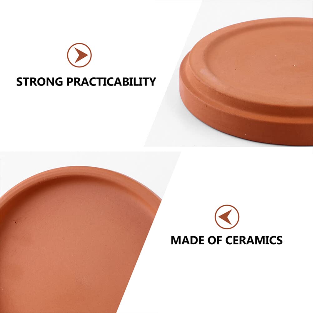 5 Pack Terracotta Plant Saucer 3 Inch, Small Clay Pot Saucers for Indoor Ourdoor Flower Pots, Round Ceramic Planter Trays for Succulents, Unglazed Drainage Drip Base for Potted Plants