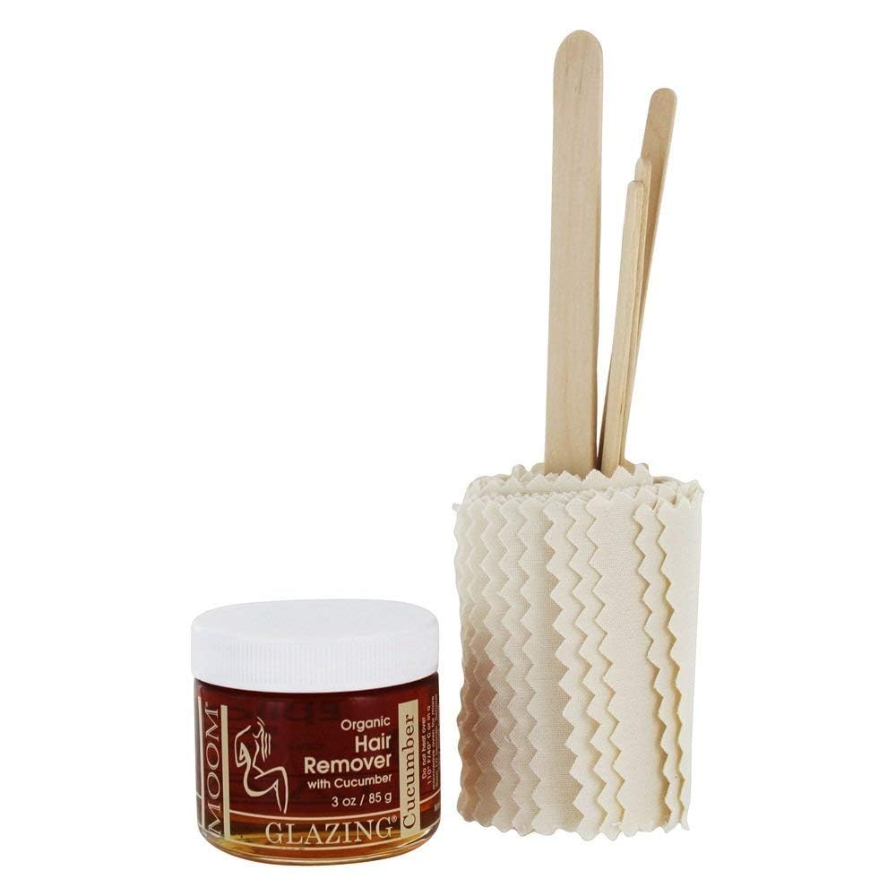 MOOM USDA Cucumber Organic Hair Removal Sugar Wax for Bikini Line - 3 oz