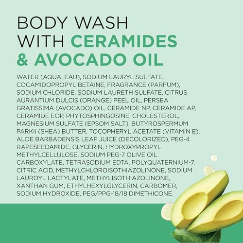 Dr Teal's Teal's Body Wash with Pure Epsom Salt, Glow & Hydrate with Avocado, 24 fl oz (Pack of 4)