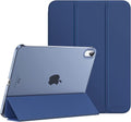MoKo iPad Case - Slim Translucent Hard Shell for 11" (A16) & 10.9" (2022) - Navy Blue, Touch ID Support