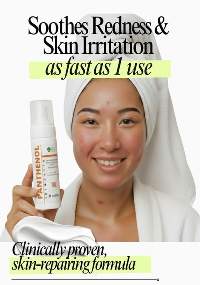 Skiennix 9% Panthenol Foam - After Sun Redness Relief & Barrier Repair | Aloe & Hyaluronic Acid | Safe for Baby & Sensitive Skin