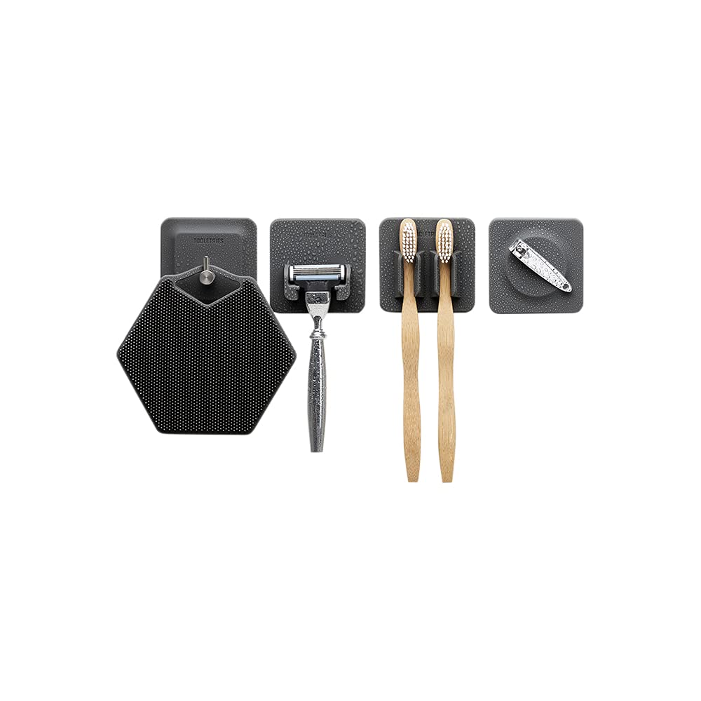 TOOLETRIES The 4-in-1 Tile Series, Bathroom Organizer – Charcoal