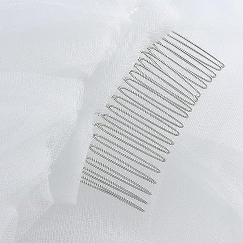 Bmirth Cathedral Wedding Veil Long Veil White Bridal Veil 118" Length Veils for Women (Ivroy veils)