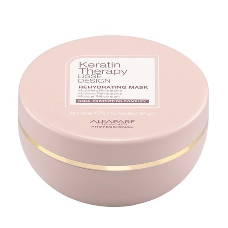 Alfaparf Milano Lisse Design Keratin Therapy Hair Mask - Deep Conditioning for Frizz Control & Moisture - 6.7 oz