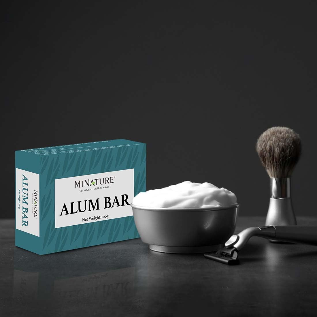 Mi Nature Pure Alum Bar Pack of 4(100g*4)|Natural Phitkari Block |Potassium Alum Stone |Shaving Bar |Skin Astringent |Water Clarifier |Odor Control