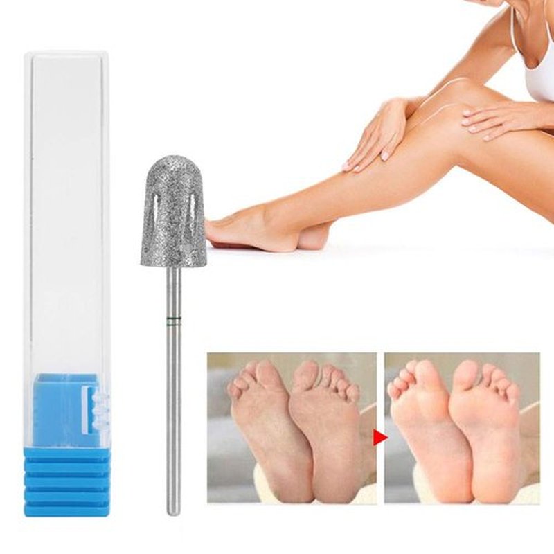 Foot Nail Drill Bit Round Head, Stainless Steel Pedicure Cone Bit, Feet Filing Nails Bits Pedicure Drilling Bits Foot Calluses Sanding Polishing Head for Cracked Skin Corns Callus
