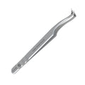 STALEKS PRO Expert 41 Type 6 Professional Eyelash Tweezers (L-Shaped 75°) – Stainless Steel for 2D-8D Volume Lash Extensions & Boot Technique