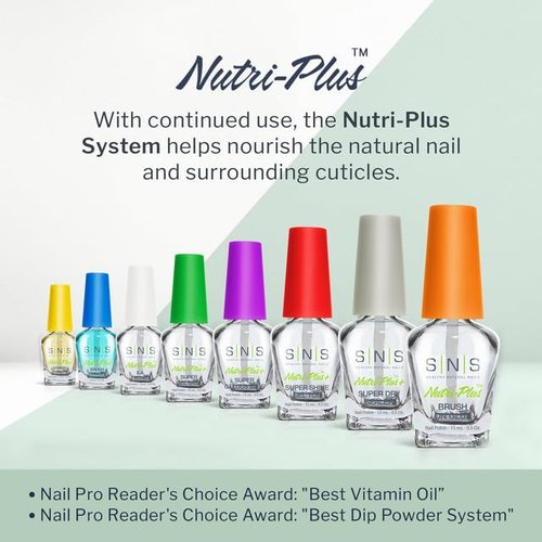 SNS Base Coat Nail Polish for Nail Dip Powder, Gel Base - Long-Lasting & Fast-Drying Nail Strengtheners Gel Base - Low-Odor & No UV Lamp Required - 0.5 Oz