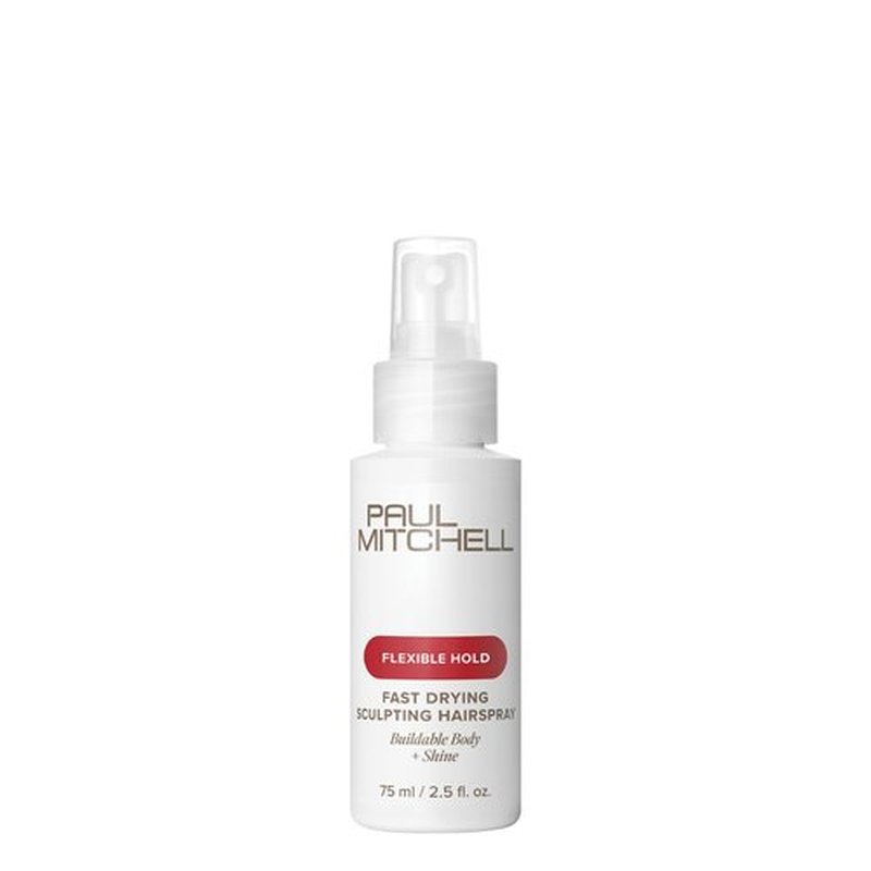 Paul Mitchell Fast Drying Sculpting Hairspray, Flexible Hold, Buildable Body + Shine, For All Hair Types, 2.5 oz