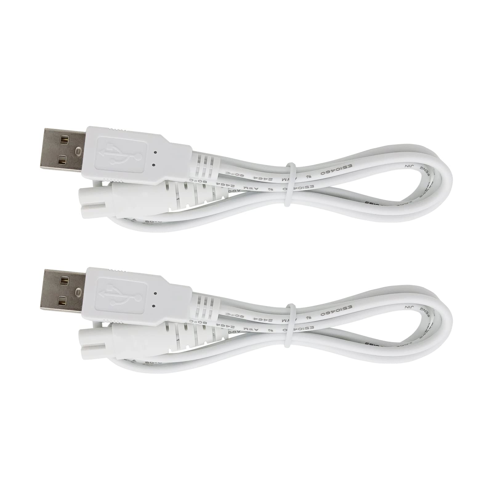 Charger Cable Replacement for Pritech Electric Feet Callus Remover Foot Pedicure, USB Power Cord 4 ft (2-Pack)