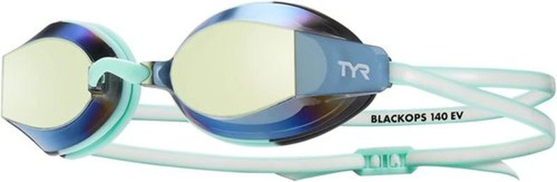TYR Black Ops 140 EV Racing Swim Goggles - Women's Fit with Mirrored Lenses for Enhanced Vision