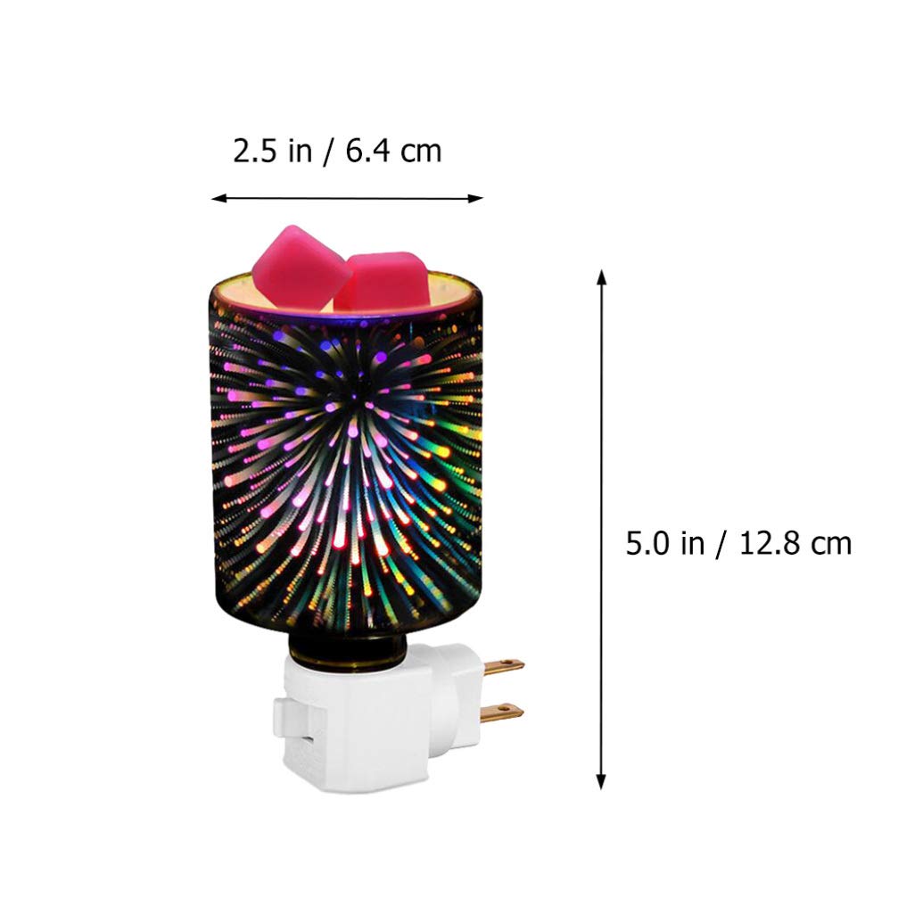 Uonlytech Electric Wax Melt Warmer Plug-in Glass Fragrance Warmer Oil Burner Scent Wax Tart Warmer Lamp Night Light for Spa Wedding Home Decor