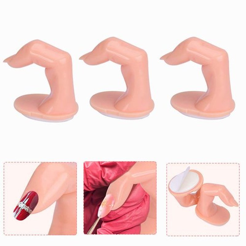 Practice Fingers for Acrylic Nails Gel Training Nail Art Practice Fingers Decoration Training Fingers, Plastic Fake Fingers with Nails, 12 Pack
