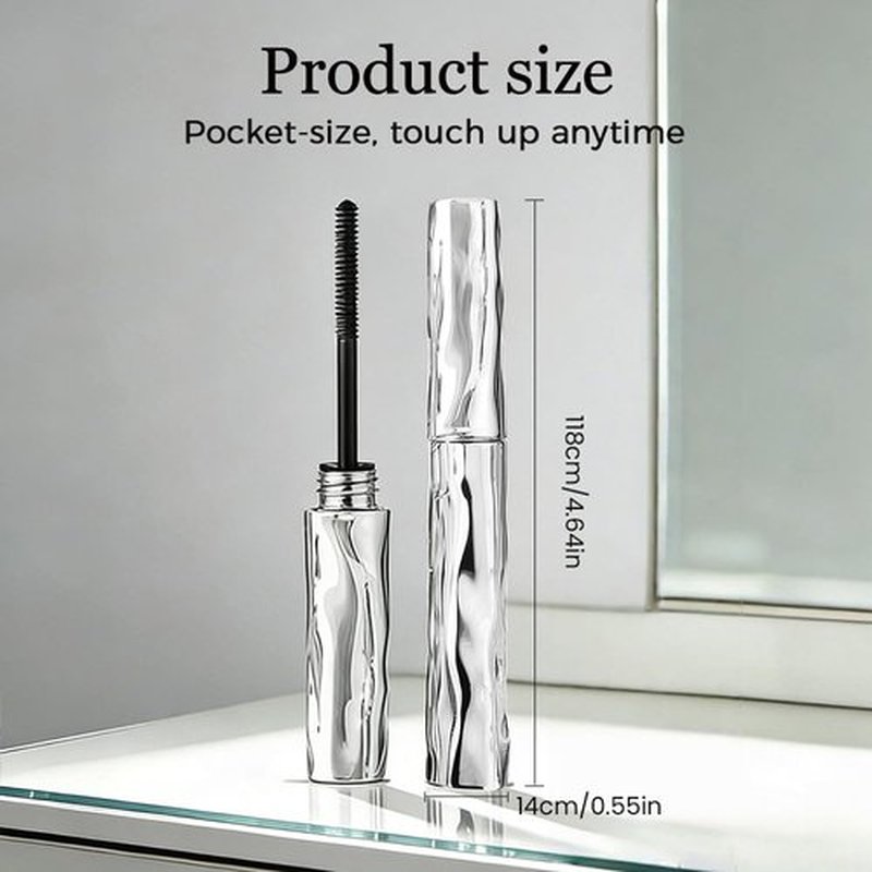 Skiennix Waterproof Mascara - Volumizing & Lengthening Formula with Metal Wand | Quick Drying, Natural 3D Definition (1P)