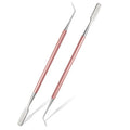 FVION 2 Pcs Eyelash Lift Tool – Stainless Steel Eyelash Separator Tool for Eyelash Eyebrow Perming Tinting, Metal Lash Lift Rods Tools for Curling Extensions, Lash Lift Kit Precision Lash Comb - Pink