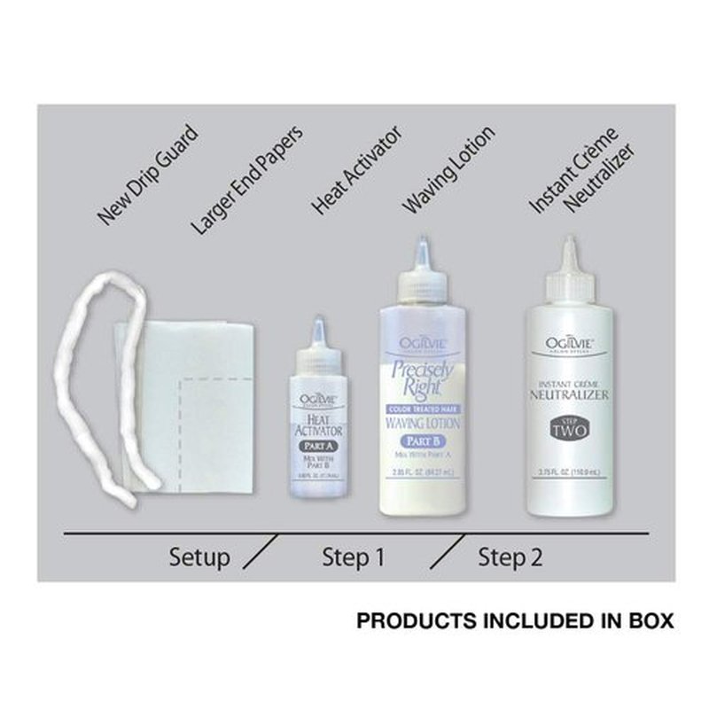 Ogilvie Salon Styles Professional Conditioning Perm Kit - Perfect for Color-Treated Hair - 1 Application