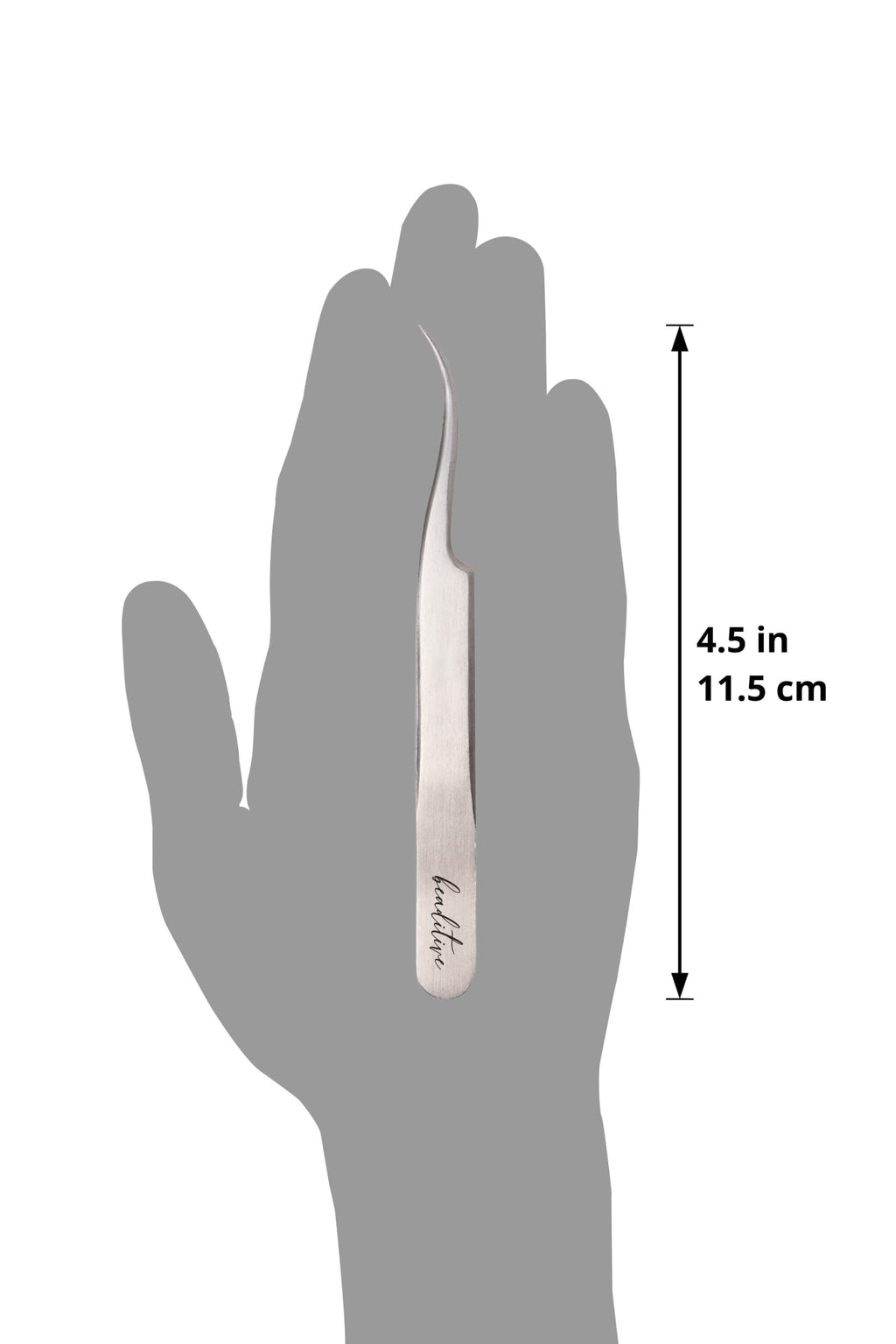 Beaditive High Precision Curved Tip Tweezers 3 Pack - 4.5" Craft Tweezers for Sewing, Beading & DIY Crafts - Non-Serrated Jewelry Tweezer Set with Fine Curved Tips - Stainless Steel Hobby Tweezers