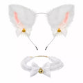 Cat Ears Headband for Women and Girls - Faux Fur Animal Ears with Bells, Furry Cosplay Party Accessory (Cat ears #2)
