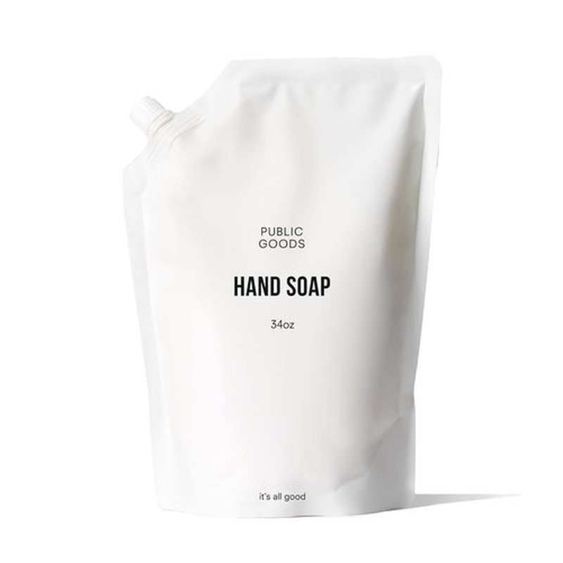 Public Goods Hand Soap - Natural Cleansing Soap with Essential Oils | Vegan & Paraben Free | 34 Fl Oz Refill