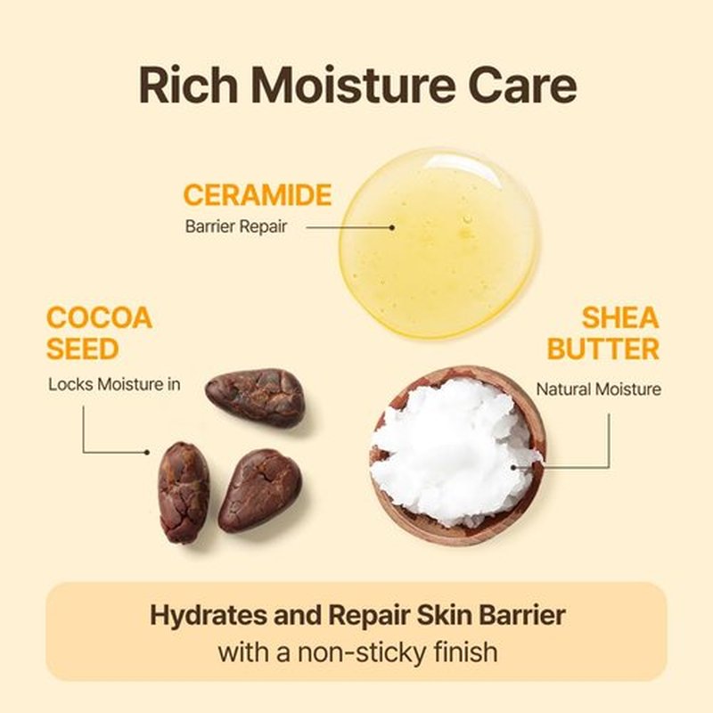 ruuve Ceramide Intense Moisture Cream – Deep Hydration Cream, Fragrance Free, Non-Greasy, Improves Moisture up to 2.5mm in One Use, Dermatologically Tested, Korean Skin care, 5.07 Fl oz