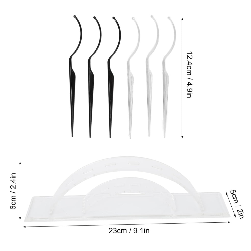 Lashes Display Rack, Clear Stand False Eyelashes Display Sticks Ergonomic 6pcs Sticks Washable Multifunctional for Beauty Salon