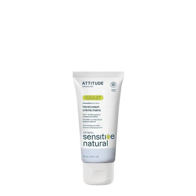 ATTITUDE Hand Cream for Sensitive Skin - EWG Verified, Vegan & Unscented, 2.5 Fl Oz