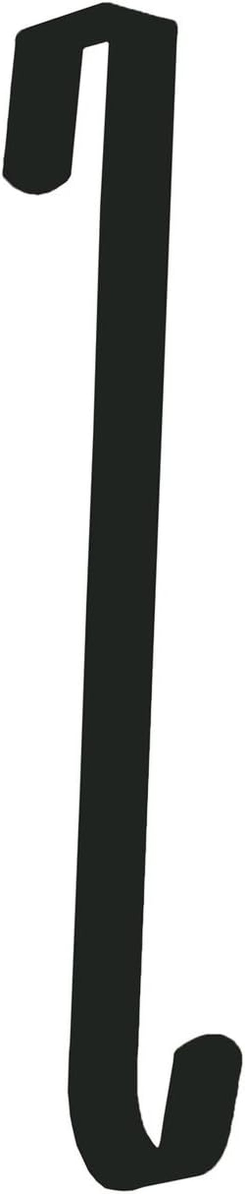 Dobar Over The Door Wreath Hanger - Sturdy 11-Inch Design in Elegant Black Finish