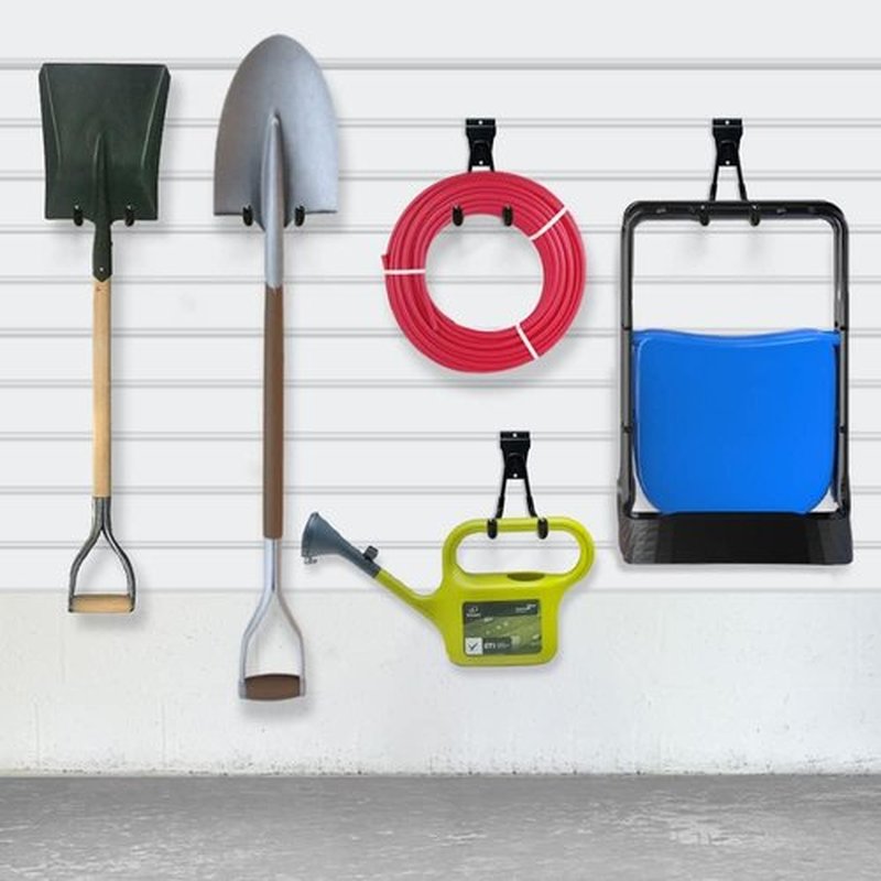 Slatwall Hooks - Multi-Size Garage Storage Utility Hanging Hooks | 14 Pack in Black