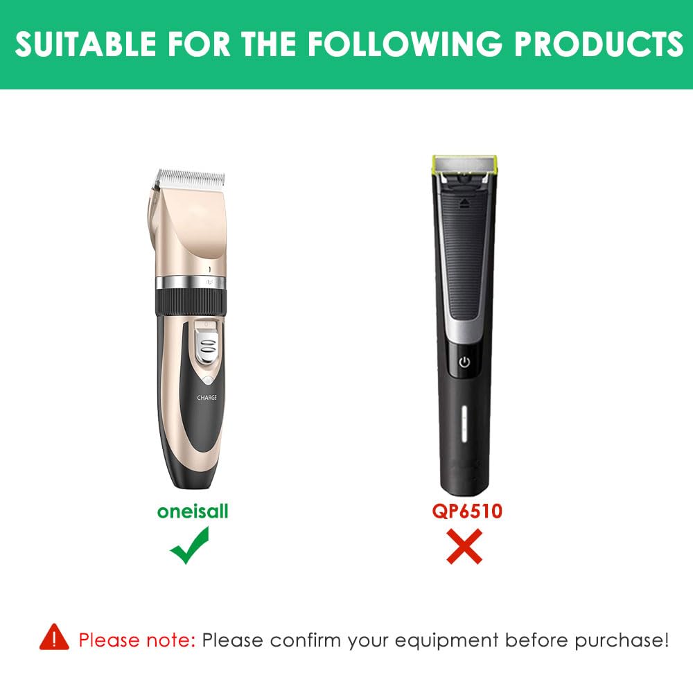 for Oneisall Charger, Replacement Charger Compatible with Oneisall Low Noise Dog Clippers Cordless Electric Quiet Hair Clippers Power Cord Adapter